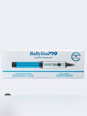 BaBylissPRO Nano Titanium Curling Wand - Blue and Silver